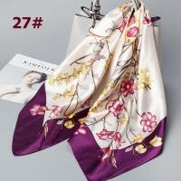 ราคา ผ้าโพกหัวลายพิมพ์ดอกไม้สวยงาม35 4 ผ้าคลุมไหล่ผ้าไหมซาตินสไตล์จีนที่รัดศีรษะกันลมสำหรับผู้หญิง (20942105434)