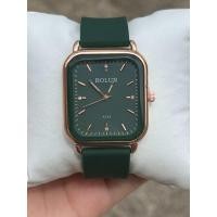 ราคา นาฬิกาBolunแท้ทรงเหลี่ยมปัดจุดเพชรสายสิริโคน (22356191596)