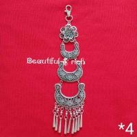 ราคา เครื่องประดับชุดไทย อีสาน ล้านนา เข็มขัด ปิ่นปักผม ห้อยข้าง ตุ้งติ้ง สีเงินรมดำ รุ่น D004 (21560304288)