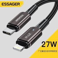 ราคา ESSAGER Charger สายชาร์จ อุปกรณ์ชาร์จไฟ หัวชาร์จ หัวชาร์จเร็ว Essager สายชาร์จเร็ว สายชาร์จไอโฟน สายชาร์จ Type C to Lighting 27W ยาว 1 m PD27W (20114665567)