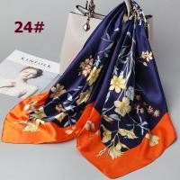 ราคา ผ้าโพกหัวลายพิมพ์ดอกไม้สวยงาม35 4 ผ้าคลุมไหล่ผ้าไหมซาตินสไตล์จีนที่รัดศีรษะกันลมสำหรับผู้หญิง (20942105431)
