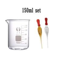 ราคา 5ml 100ml 150ml 200ml 250ml 300ml 400ml 500ml Borosilicate Glass Low Form Beaker with Glass Dropper Chemistry Lab Heavy Wall (19793834269)