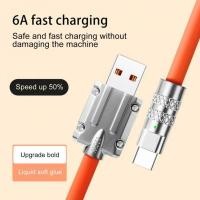 ราคา 120W 6A Super Fast Charge USB C Charging Cable USB Type C Charging Data Transfer 2 In 1 Cable 1M (21505964181)