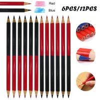 ราคา 6Pcs 12Pcs Carpenter ดินสอคู่สีฟ้าสีแดงดินสอ Woodworker ดินสอทำเครื่องหมายสำหรับห้องปฏิบัติการดินสอสีแดงและดินสอสีฟ้าขายดี (9119866508)