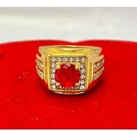 ราคา แหวนทอง 18K พลอยทับทิมสีแดง ช่วยเสริมพลังอำนาจ ความสำเร็จ (21531837188)