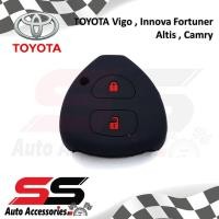 ราคา ซิลิโคนกุญแจ ซิลิโคนกุญแจรถยนต์ เคสกุญแจรถ ปลอกกุญแจ TOYOTA Vigo Innova Fortuner Altis Camry 2 0 2ปุ่ม SS Accessories (12114063948)