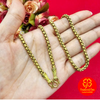 ราคา สร้อยคอทองเหลืองโบราณ ลายผ่าหวายมนคั่นหัวจรวด ความยาว 20 นิ้ว งานดิบไม่ได้ชุบ สร้อยทองเหลือง ช่วยเสริมบารมี พร้อมส่ง (21501363279)