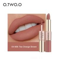ราคา Horec O TWO O Lipstick ลิปสติกเนื้อแมทกำมะหยี่ 2 in 1 ลิปกลอสเนื้อนุ่ม 2 in 1 เคลือบริมฝีปาก 12 สี (22119755576)