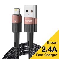 ราคา ESSAGER Charger สายชาร์จ อุปกรณ์ชาร์จไฟ หัวชาร์จ หัวชาร์จเร็ว Essager สายชาร์จเร็ว สายชาร์จไอโฟน USB A to Lightning 2 4A ยาว 1 m (21059970383)