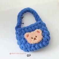 ราคา NEW DIY กระเป๋าไหมพรมถัก Bear น่ารัก กระเป๋าจิ๋ว กระเป๋าเก็บหูฟัง ใส่เหรียญ ขนาดพกพา ของขวัญ (21512981312)