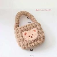 ราคา NEW DIY กระเป๋าไหมพรมถัก Bear น่ารัก กระเป๋าจิ๋ว กระเป๋าเก็บหูฟัง ใส่เหรียญ ขนาดพกพา ของขวัญ (21512981314)