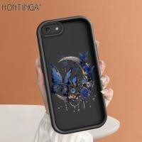 ราคา Hontinga เคสลายดอกไม้และผีเสื้อสำหรับ Iphone 5 5 5S SE 2016 6 6 6S 7 8 Plus SE 2020 2022 X XR XS Max เคสซิลิโคนนิ่มแบบดั้งเดิมบันไดคลุมทั้งหมดเคสยางกันกระแทกป้องกันกล้องเคสหลังโทรศัพท์เคสนิ่มขายดี (22