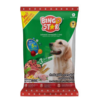 ราคา พร้อมส่ง อาหารสุนัข Bingo Star 3 Mix สุนัขโต ทุกสายพันธุ์ ขนาด 800 กรัม (21443879283)