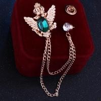 ราคา ใหม่ Vintage Tassel Chain เข็มกลัดคริสตัลโลหะ Lapel Pin Eagle Wing Pins และเข็มกลัดเสื้อสูทชุดสูทของขวัญเครื่องประดับสำหรับผู้ชายผู้หญิงเข็มกลัด (8422280814)