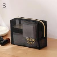 ราคา กระเป๋าเครื่องสำอางตาข่ายสีดำกระเป๋าใส่เครื่องสำอางค์แบบใสสำหรับเดินทางกระเป๋าเครื่องสำอางพกพาความจุขนาดใหญ่ (22578238201)