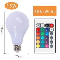 ราคา E27 โคมไฟควบคุมอัจฉริยะ ไฟ LED RGB หรี่แสง 5W 9W 10W 12W 15W 18w RGBW ไฟ LED เปลี่ยนสีหลอดไฟสำหรับตกแต่งบ้าน (21507829095)