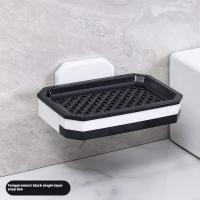 ราคา กล่องสบู่ที่แขวนกล่องสบู่ที่วางสบู่สำหรับห้องน้ำสองชั้นแบบไม่เจาะรูกล่องสบู่สบู่น้ำทิ้งติดผนัง (21694250898)