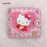 ราคา กระเป๋าสตางค์หนัง PU แบบสั้นพับสองในภาพ Sanrio Hello Kitty Cinnamoroll น่ารัก (22096258266)