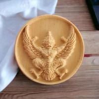 ราคา พญาครุฑกลม ไม้ขนุนแกะสลัก ชุดมงคล (21267306537)