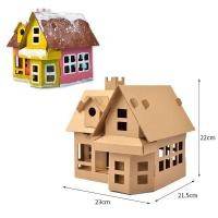 ราคา เด็กวาดภาพบ้านรุ่น DIY ของเล่นของขวัญคริสต์มาสตกแต่งสก์ท็อปสำหรับแฮนด์เมด LED ปราสาท (10565463726)
