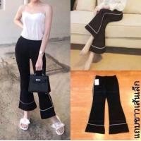 ราคา กางเกงขาม้า เเถบลายเเต่ง สีดำแถบเส้นขาว ผ้ายืด ผ้านิ่ม สวย ใส่สบาย (21757559546)