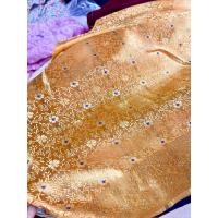 ราคา ตัดแบ่งเป็นหลา ผ้าไหมอินเดีย ตัดชุดส่าหรี ตัดชุดไทย สไบ ผ้าถุง ผ้าเงาทอลายสวยงาม หน้ากว้าง 44 (22098311271)