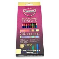 ราคา MASTER ART มาสเตอร์อาร์ต ดินสอสีไม้ 2 หัว 24 สี Premium Grade Bi Coloured Pencils (10080524038)