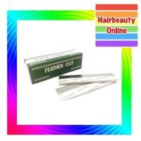 ราคา ใบมีดโกนขนนก FEATHER CUT ใบมีด1คม ของแท้ กันคิ้ว 1กล่องเขียว12ใบ (22350411771)