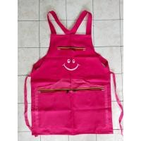 ราคา ผ้ากันเปื้อนสกรีนยิ้มมี5กระเป๋า3ช่องซิบ (20879428130)