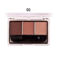 ราคา ของแท้ คิ้วฝุ่น Nee Cara พาเรทคิ้วเนื้อฝุ่น รุ่น N300 Eyebrow palette 3 color mlx brow powder (7166600092)