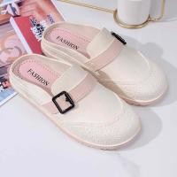 ราคา รองเท้าแตะเปิดส้น หัวมน พื้นซิลิโคน นิ่มสวมใส่สบาย (21414210591)