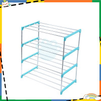 ราคา ชั้นวางรองเท้า ชั้นเก็บรองเท้า ชั้นวางรองเท้าสแตนเลส Stainless Shoe Rack ชั้นวางรองเท้าสแตนเลส ที่วางรองเท้า 3 4ชั้น มี3สี (22208254322)