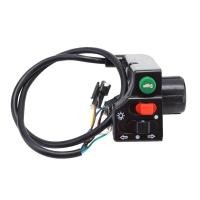 ราคา โคมไฟท้ายจักรยานไฟฟ้า Ebike ปุ่มสวิตช์แตรไฟหน้าสีดำ (14480350182)