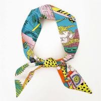 ราคา 1ชิ้น Twilly Scarf สำหรับกระเป๋า2022ใหม่ลายเสือดาวกระเป๋ามัดปลายริบบิ้นเล็กผู้หญิงผ้าลายทแยง Syal Sutra (21458094634)