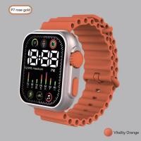 ราคา นาฬิกาข้อมือ LED อิเล็กทรอนิกส์ทองคำสีกุหลาบ P7สายรัดสำหรับเรือแฟชั่นกีฬาดิจิตอลนักเรียนนาฬิกาข้อมือ LED อิเล็กทรอนิกส์เด็ก (21117991904)