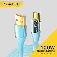 ราคา ESSAGER Charger สายชาร์จ อุปกรณ์ชาร์จไฟ หัวชาร์จ หัวชาร์จเร็ว Essager สายชาร์จเร็ว สายชาร์จ USB A to Type C 100W ยาว 1 m (20114774871)