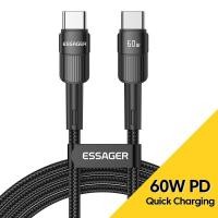 ราคา ESSAGER Charger สายชาร์จ อุปกรณ์ชาร์จไฟ หัวชาร์จ หัวชาร์จเร็ว Essager สายชาร์จ สายชาร์จเร็ว Type C to Type C PD 60W 100W ยาว 1 m (20114765189)