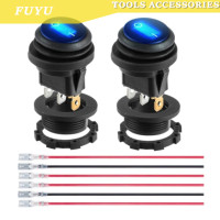 ราคา FUYU สวิทช์สลับกันน้ำสีฟ้า LED เรืองแสงรอบสวิทช์กันน้ำร้อนละลายขั้วสาย (21782915480)