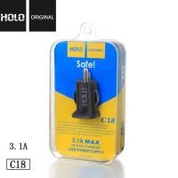 ราคา หัวชาร์จในรถ Holo c18 หัวชาร์จ ชาร์จได้ 2 หัว 3 1A Car Charger LCD 2USB หัวชาร์จโทรศัพท์ในรถ สามารถชาร์จมือและผลิตภัณฑ์อิเล็กทรอนิกส์อื่น ๆ (21909992997)