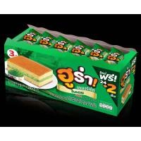 ราคา ขนมเค้กรสเนยนม รสใบเตย รสสตรอเบอรี่ ตราฮูร่า 1กล่องขนาด16กรัมx26ชิ้น (22283691071)