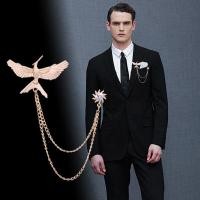 ราคา ชุดสูททักซิโด้มีโซ่พร้อม Lencana Pin หมุดเข็มกลัดของผู้ชายชุดสูททักซิโด้ 50สไตล์ให้เลือก1ชิ้น (7698125543)
