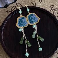 ราคา ต่างหูแฟชั่นผู้หญิงตุ้มหูพัดลมไม้ไผ่หยกสไตล์จีนมาใหม่ (22085781778)
