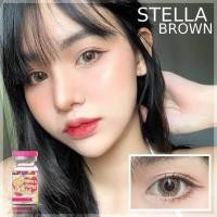 ราคา คอนแทคเลนส์ บิ๊กอาย รุ่น Stella สีเทา ตาล Gray Brown มีค่าสายตา 0 00 10 00 (17118020254)