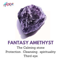 ราคา Horm หิน Fantasy Amethyst อเมทิสต์ หินแร่ธรรมชาติ แท้100 อัญมณี พลอย (21696415041)