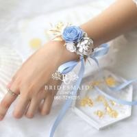ราคา พร้อมส่ง จาก กทม ข้อมือเพื่อนเจ้าสาว I ดอกไม้ผูกข้อมือเพื่อนเจ้าสาว I ริบบิ้นผูกข้อมือ I Bridesmaid I Wrist corsage (17370506179)