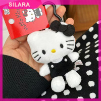 ราคา SILARA ของเล่นตุ๊กตา Hello Kitty สีดำพวงกุญแจตุ๊กตารูปแมวพวงกุญแจตุ๊กตายัดไส้นุ่มพวงกุญแจรถกระเป๋าเป้สะพายหลังของตกแต่งกระเป๋าของขวัญ (22073874051)