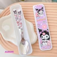 ราคา LAKOE ชุดช้อนส้อม ช้อนเด็ก พร้อมกล่อง ช้อน ส้อม วัสดุสแตนเลส เหมาะสำหรับพกพา 2ชิ้น Melody Kuromi Cinnamoroll (22419883793)
