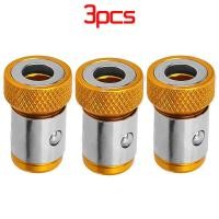 ราคา 3Pcs Magnetic Bit Tool Alloy Electro Magnetic Ring Screwdriver Bit Holder Cross Screwdriver Antislip Magnetic Anti corrosion Drill Bit Electric Tool Accessory (22427111462)