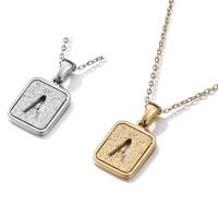 ราคา สร้อยคอสแตนเลสทรายสีทองจี้ตัวอักษรกลวงสีทอง1ชิ้น (21106524965)