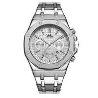 ราคา SVL Date Quartz นาฬิกาข้อมือผู้ชาย มีวันที่ กันน้ำ 100 รุ่น GP80333 TR Silver M (122855983)